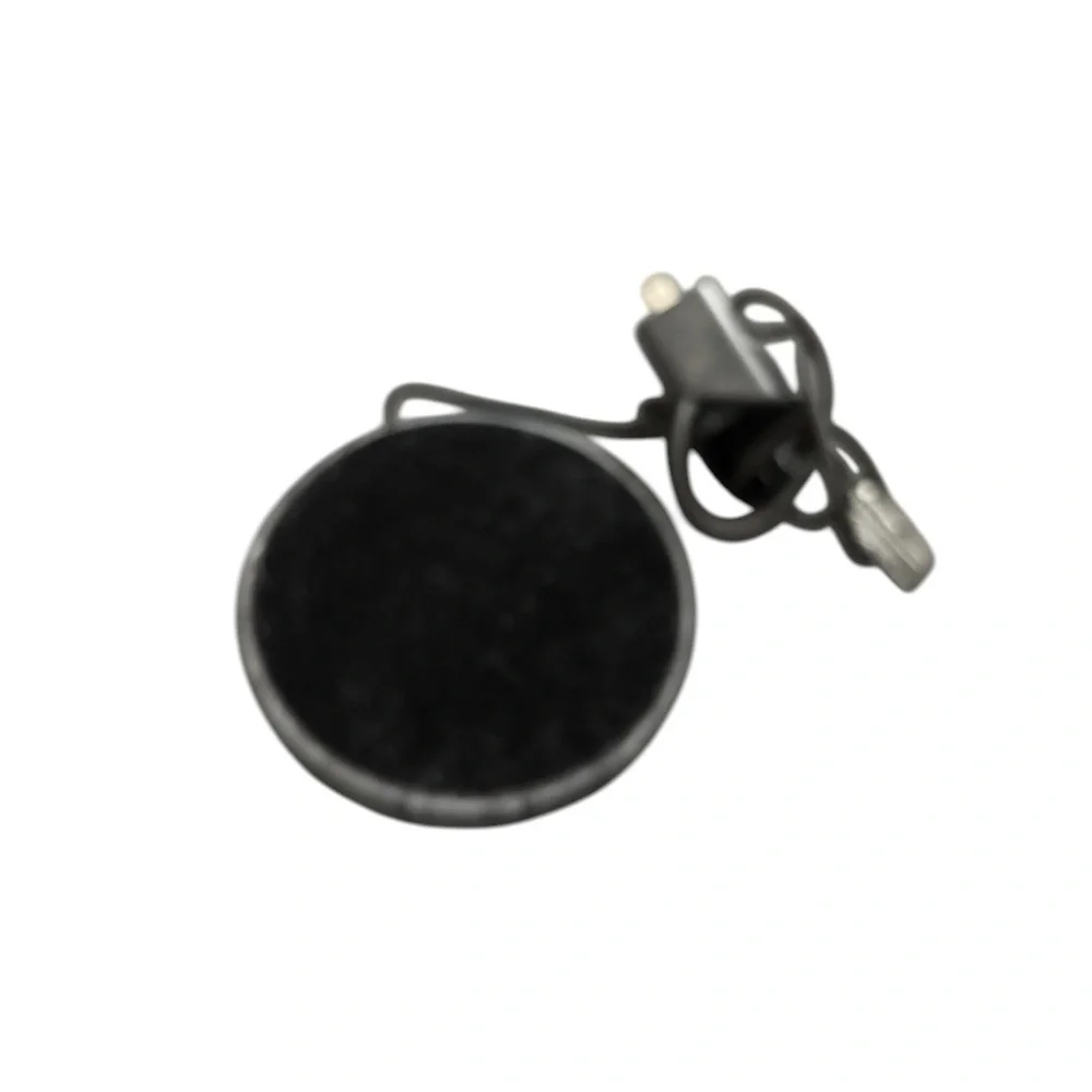 Marble Stone Wireless Phone Charger Gray Round Soft Velvet Base Non Scratch